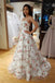 A-line Sweetheart Flower Appliques Long Prom Dresses, PD0704