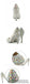 Popular Sparkly Crystal High Heels Pointed Toe White Wedding Bridal Shoes, S011