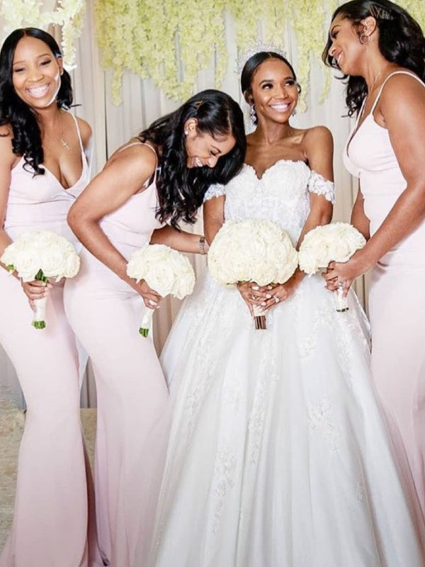 Newest V-neck Simple Cheap Long Bridesmaid Dresses Online,RBWG0035