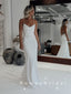 Mermaid Spaghetti Straps Cross Back Cheap Long Wedding Dresses,RBWD0017