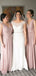 A-line Floor-length Long Chiffon Bridesmaid Dresses With Pleats, BD0552