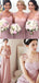 A-Line Floor-length Appliques Bridesmaid Dress With Pleats, BD0501