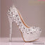 High Heels Handmade Fully Rhinestone Pointed Toe Crystal Wedding Shoes, S031