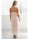 A-Line High Neck Sleeveless Side Slit Chiffon Tea Length Bridesmaid Dresses With Pleats,RBWG0002