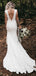 Sheath Deep V-Neck Sleeveless White Cheap Long Wedding Dresses Online,RBWD0020