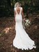 Sheath Deep V-Neck Sleeveless White Cheap Long Wedding Dresses Online,RBWD0020