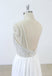 Deep V-neck Spaghetti Straps applique Backless chiffon Wedding Dresses with train, WD0366