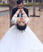 Newest Sweetheart Princess Lace Appliques Long Sleeves Wedding Dresses, WD0397