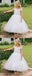 A-line Cap-sleeves Lace Appliques Ankle-length Flower Girl Dresses, FG0141