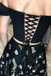 Off-shoulder V-neck Two-pieces Embroidered Homecoming Dresses, HD0535