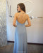 Beading Spaghetti Straps A-Line Long Chiffon Prom Dress, PD0607