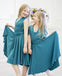 Convertible Teal Jersey Cheap Flower Girl Dresses, FG034