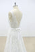 Hot Selling Gorgeous V-neck Lace Sleeveless Wedding Dresses with train, WD0367