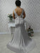 Mermaid Sliver V-back Lace Top See-though Bridesmaid Dresses, BD0590