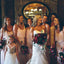 A-Line Spaghetti Straps Pink Chiffon Bridesmaid Dresses With Pleats, BD0103