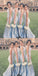 Mermaid Sexy Deep V-Neck Simple Cheap Long Bridesmaid Dresses, BD0038