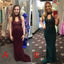 New Arrival Floor-length High-neck applique sleeveless tight evening gown, long prom dresses, PD0523