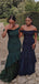 New Arrival Off-shoulder Mermaid Tulle Long Bridesmaid Dresses,WG175