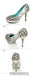 High Heels Handmade Rhinestone Pointed Toe Crystal Wedding Shoes, S026