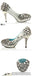 High Heels Handmade Rhinestone Pointed Toe Crystal Wedding Shoes, S026