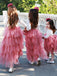 A-line Round Neck Lace Long Sleeves Tulle Flower Girl Dresses, FG0139
