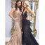 Mermaid Sexy Deep V-neck Backless sequins evening dresses, Popular long prom dresses,  PD0105