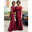 Mermaid Spaghetti Lace Off Shoulder Wedding party dresses, long Bridesmaid Dress, BD0508