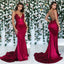 Mermaid Spaghetti Straps Lace Prom Dresses With Train, PD0676