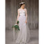 Floor-length Spaghetti Straps Lace Top Tulle Cheap Simple Wedding Dresses, WD0369