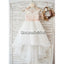 Cap Sleeves Ivory Lace Tulle Hi Low Wedding Party V Back Beading flower girl dresses, FG0125