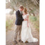 Long Chiffon Sweetheart Elegant Beaded Cap Sleeve Backless Lace Wedding Dress, WD0372