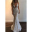 Spaghetti Straps Sexy Deep V-neck Long Prom Dress With Appliques, PD0614