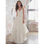 Amazing  Chiffon V-Neck A-Line Beaded Lace Appliques Wedding Dresses, WD0332