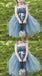 Dusty Blue Pix Tutu Dresses, Tulle Flower Girl Dresses, Cheap Little Girl Dresses for Wedding, FG046