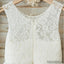 Lovely Princess Off White Lace Tulle Sleeveless Round Neck  Flower Girl Dresses, FGS035