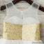 Lovely Shiny Golden Sequins Sweetheart Round Neck Sleeveless Flower Girl Dresses, FGS036