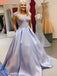 Simple Off-shoulder Satin Cheap Long Prom Dresses,RBPD0119
