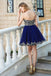 Amazing Unique A-line Sweetheart Lace Appliques Short Homecoming Dresses, HD0374