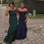 New Arrival Off-shoulder Mermaid Tulle Long Bridesmaid Dresses,WG175