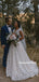 Charming V-neck A-line Lace Cheap Long Wedding Dresses Online,RBWD0034