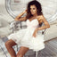 Hot selling A-Line Spaghetti Straps Appliques Top Homecoming Dress With Ruffles, HD0304