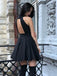 Newest Simple Halter Red Cheap Backless Short Homecoming Dress, HD0401
