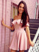 Off-shoulder Simple Chiffon Homecoming Dresses With Ruffles, HD0514