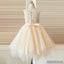 Round Neckline Lace Top Tulle Flower Girl Dresses, Affordable Little Girl Dresses, FG076
