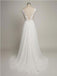Charming A-line Tulle Scoop Neckline Beaded Lace Appliques wedding dresses, WD0333