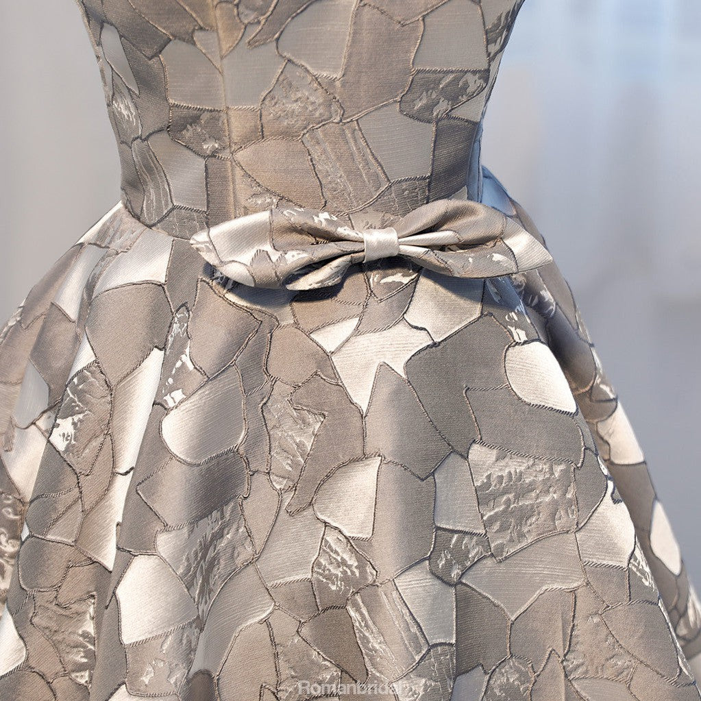 Charming V-back A-line Sleeveless Zipper Back Simple Homecoming Dresses, HD0388