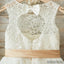Illusion Lace Top Open Back Lovely Flower Girl Dresses,  Cheap Little Girl Dresses, FG078