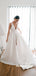 Charming V-neck A-line Cheap Long Wedding Dresses Online,RBWD0035