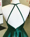 Newest Elegant A-line Round-neck Backless Cheap Green Homecoming dresses, HD0376