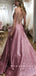Fabulous A-Line Spaghetti Straps Cheap Custom Long Prom Dresses Online,RBPD0059
